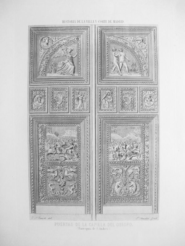 Historia de la Villa y Corte de Madrid - Puertas de la Capilla del Obispo (Parroquia de S. Andrés)