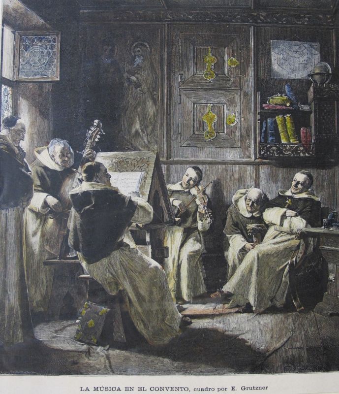 La Música en el Convencto, Cuadro por E. Grutzner