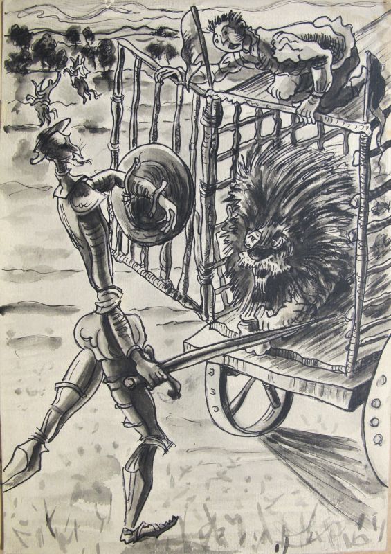 Don Quijote contra los Leones, Capítulo XVII del Libro II