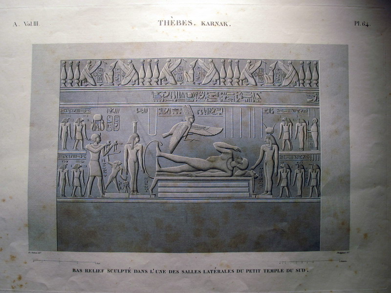 THÈBES. Karnak. A.Vol.III-Pl.64 - Bas Reliefs Sculpté dans l'une des Salles Latérales du Petit Temple du Sud