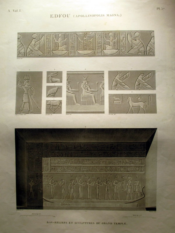 EDFOU (Apollinopolis Magna). A.Vol.I-Pl.57 - Bas-Reliefs et Sculptures du Grand Temple