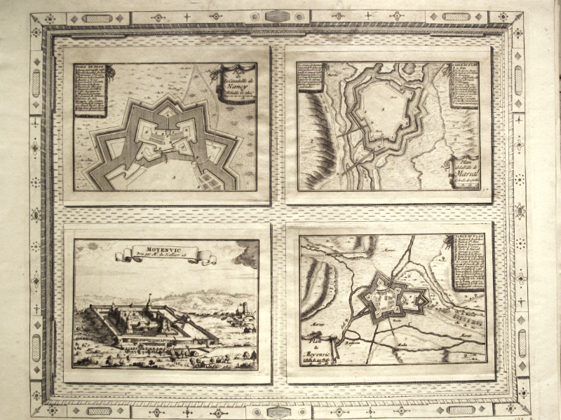 Plan de la Citadelle de Nancy; Plan de la Ville de Marsal; Moyenvic; Plan de Moyenvic
