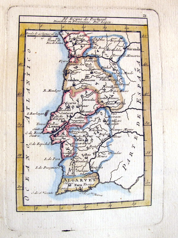 El Reyno de Portugal, dividido en provincias. Por Lopez