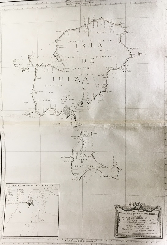 Carta Esférica de las Islas de Iuiza [Ibiza] y Formentera