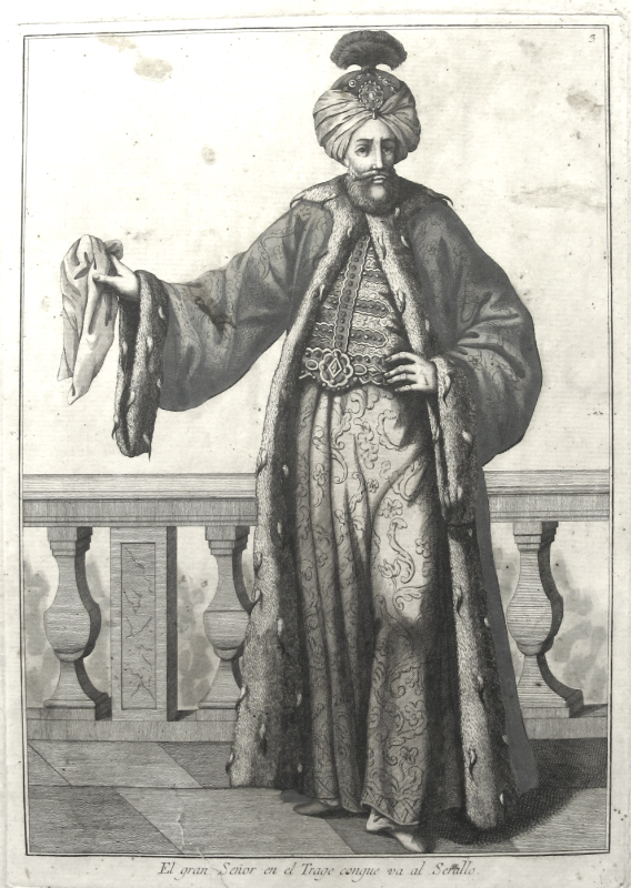 El Gran Señor en el Trage [Traje] con que va al Serallo