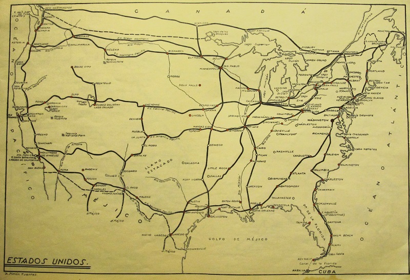 Estados Unidos / Mapa Postal