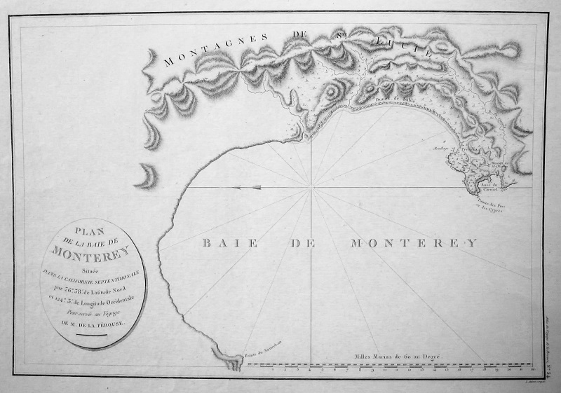 Plan de la Baie de Monterey située dans la Californie Septentrionale