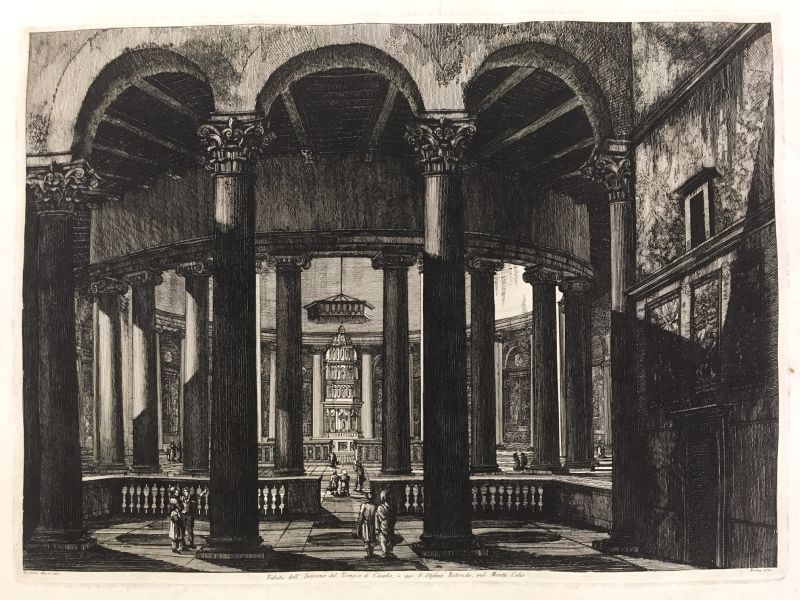 Veduta dell' Interno del Tempio di Claudio, in oggi S. Stefano Rotondo, sul Monte Celio