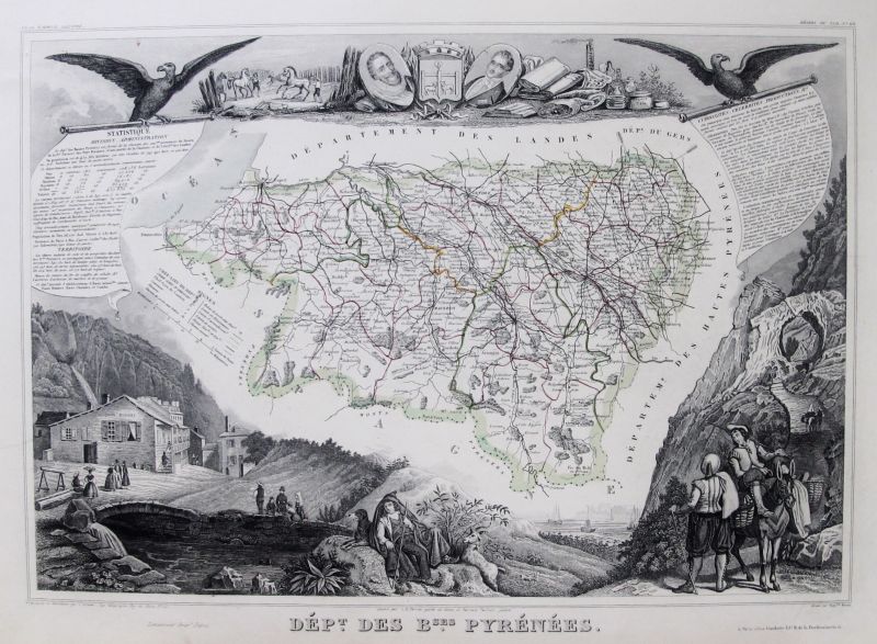 Dépt. des Bses. Pyrénées. [Pirineo]