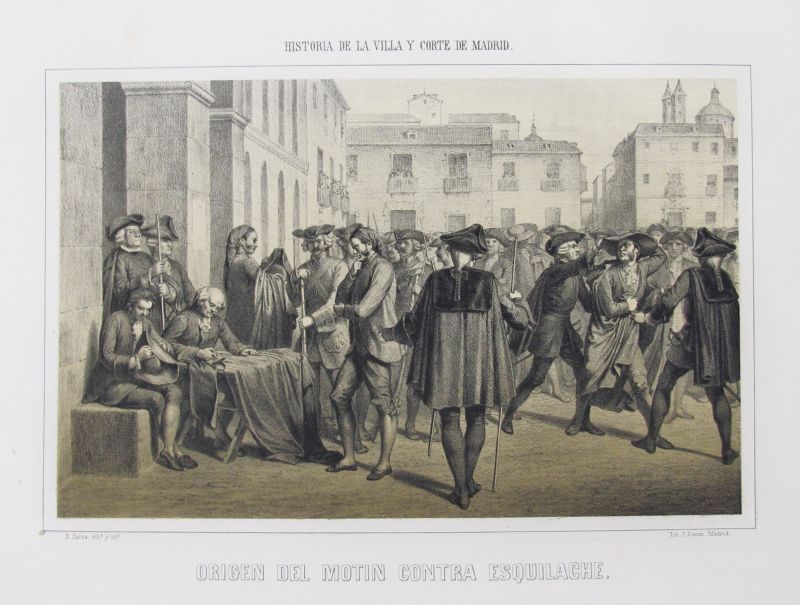 Historia de la Villa y Corte de Madrid - Origen del Motín contra Esquilache
