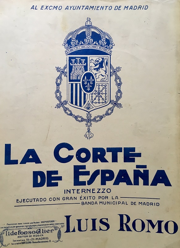 La Corte de España, Internezzo ejecutado con gran éxito por la Banda Municipal de Madrid