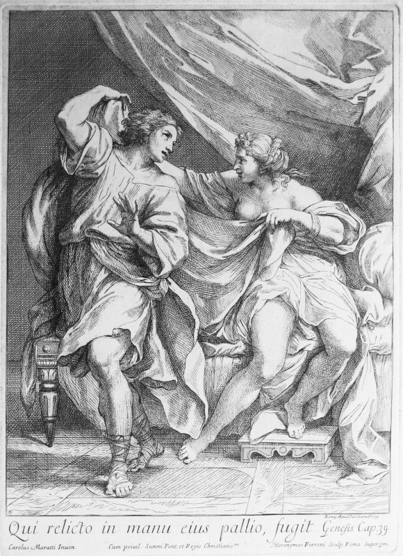 Qui relicto in manu eius pallio, fugit. Genesis Cap. 39 / Capítulo 39