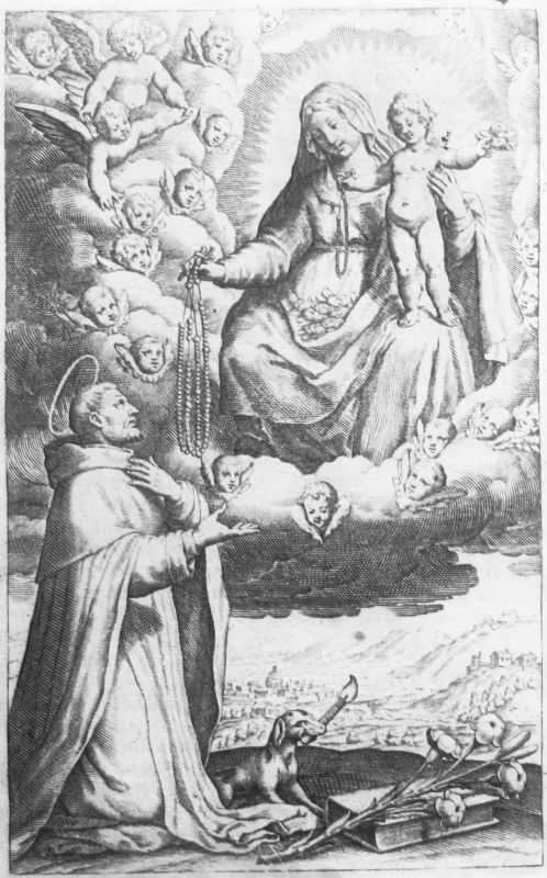 La Virgen enseñando a rezar el Rosario a Santo Domingo Guzmán / Domingo de Osma / Domingo de Caleruega