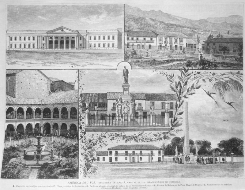 América del Sur, Recuerdos de Bogotá, Capital de los Estados Unidos de Colombia