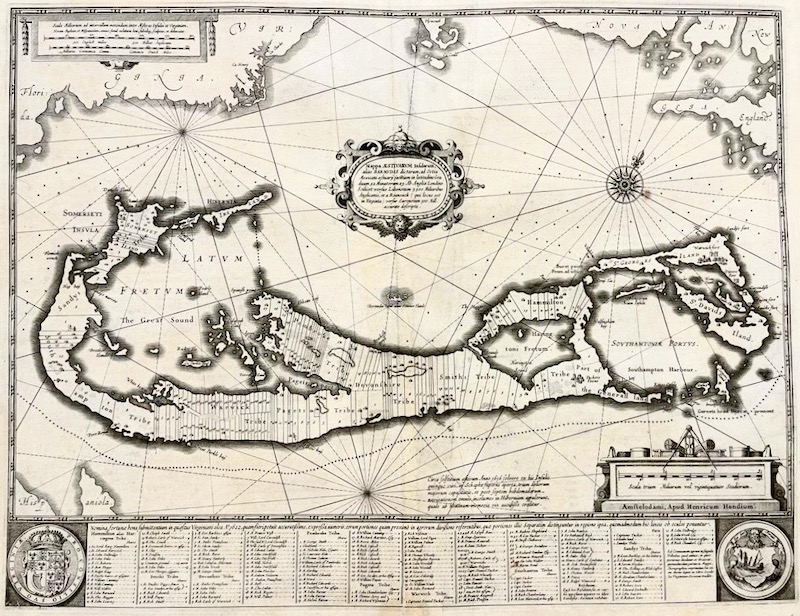 Mappa AESTIVARUM Insularum Aslias BARMUDAS [Bermudas]