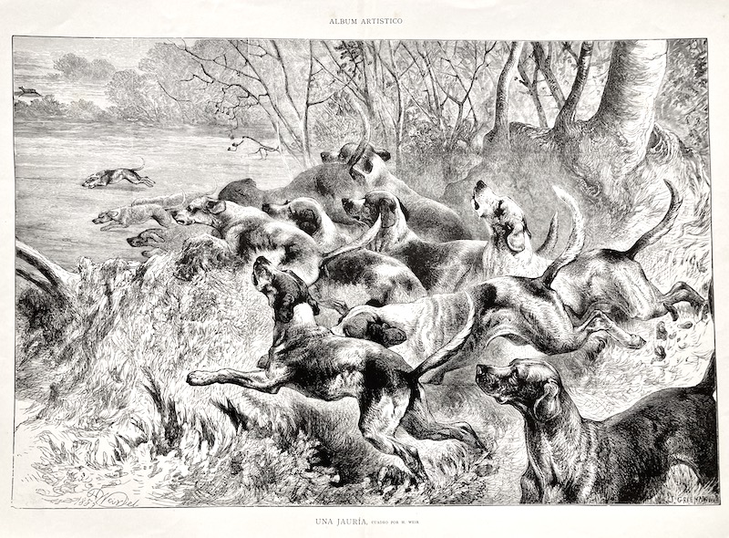Una Jauría (Cuadro por H. Weir)