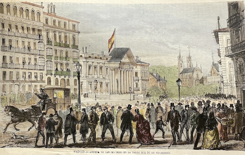 Madrid - Carrera de San Jeronimo en la tarde del 16 de Noviembre [Congreso de los Diputados]