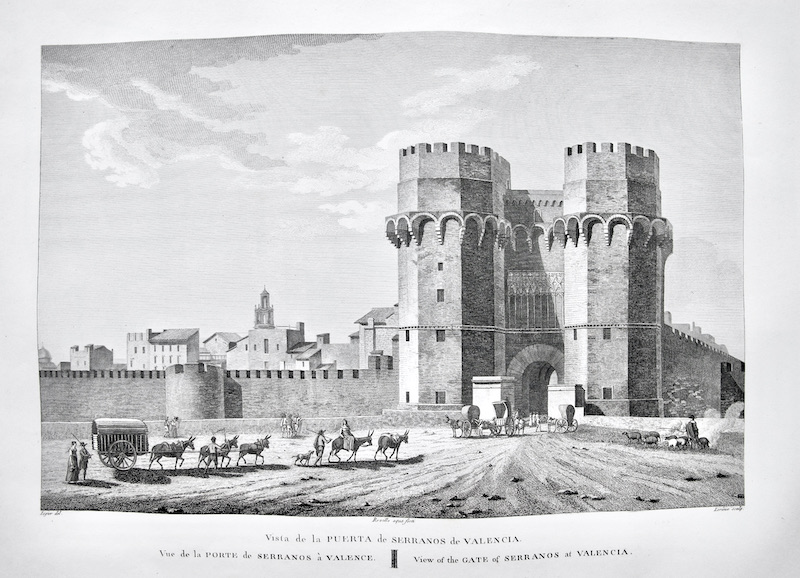 Vista de la Puerta de Serranos de Valencia (Torres de Serrano)