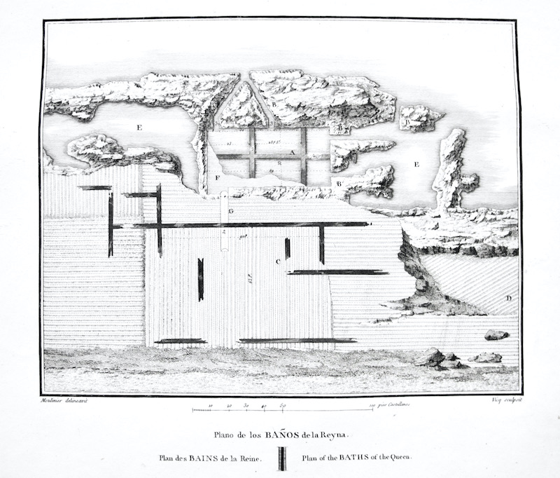 Plano de los baños de la Reyna (El Campello)