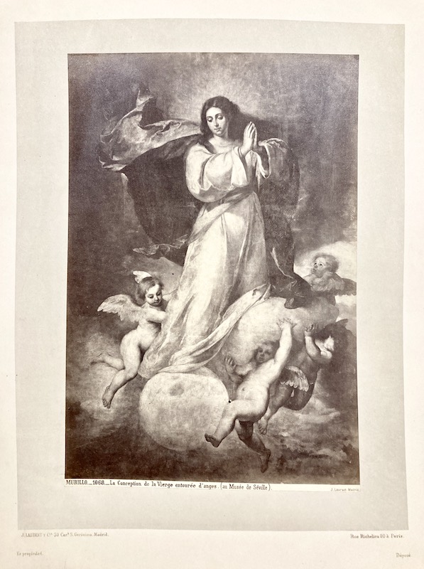 MURILLO - 1068 - La Conception de la Vierge entourée d' Anges (au Musée de Seville) [La Concepción de la Virgen rodeada de Ángeles]