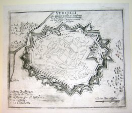 Vercelli die Haupt Stadt u Vestung der Herfchaft Gleiches Nahmens... (Plano de Vercelli)