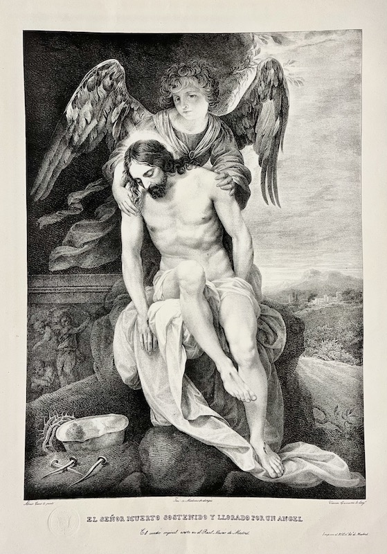 El Señor Muerto Sostenido y Llorado por un Angel (Alonso Cano, c.1646)
