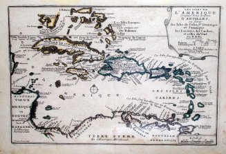 Les Isles de L'Amerique Connues sous le Nom D'Antilles, ou sont Les Isles de Cuba, St. Domingue et Jamaique, Les Lucayes, Les Caribes, et celles du Vent.