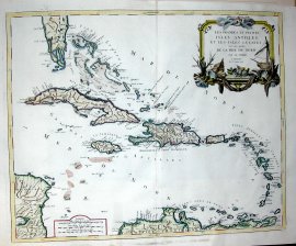 Les grandes et petites Isles Antilles et les Isles Lucayes avec une partie de la mer du Nord (Antillas y Lucayas)