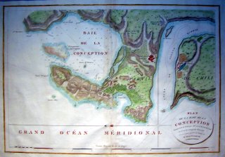 Plan de la Baie de la Conception Situee dans le Chili