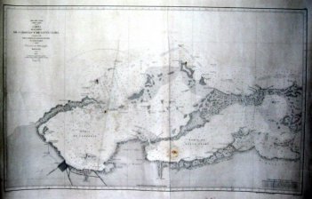 Isla de Cuba, parte norte. Carta de las Bahias de Cardenas y de Santa Clara