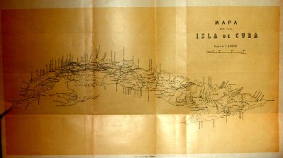 Mapa de la isla de Cuba