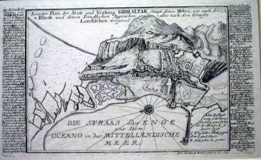 Exacter plan der statt und vestung Gibraltar