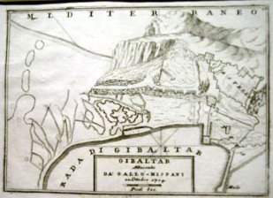 Gibaltar attacata da'Gallo hispani Ottobre 1704