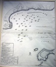 Draught of the bay of bulls between the town of Rotta and fort St. Catherine (Rota)