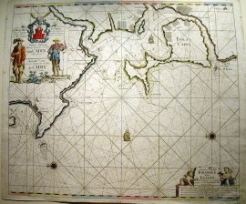 Nieuwe pascaart van Cadix= Nouvelle carte de Cadix