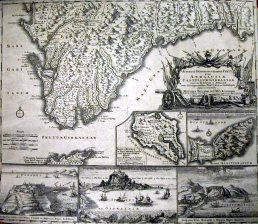 Accurata designatio celebris freti prope Andalusiae Castellum Gibraltar inter in europam et Africam...Portubus et Castellis