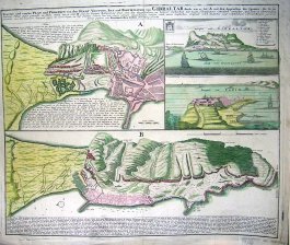 Neuester und exacter plan und prospect von der Stadt, Vestung, Bay und Fortification von Gibraltar