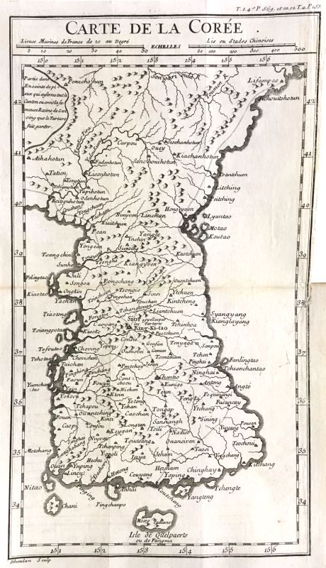 Carte de la Corée [Mapa de Corea]