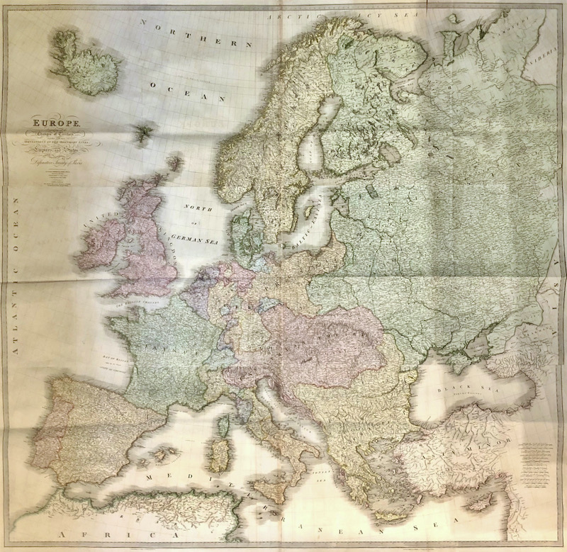 EUROPE describing all the changes of the territory together with their deviations in the boundary lines of its several Empires and States agreed to and confirmed by the definitive treaty of Paris