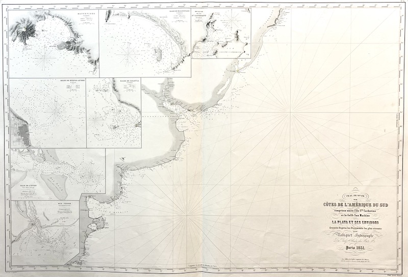Carte des Cotes de l' Amerique du Sud comprises entre l' Ile Ste. Catherine et le Golfe de San Mathias