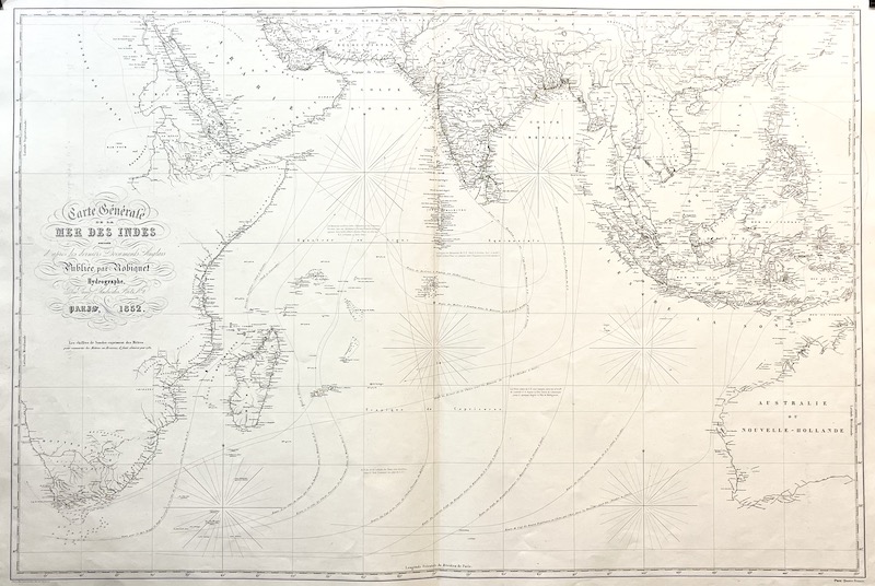 Carte Generale de la Mer des Indes dressée d' apres les Derniers Documents Anglais [Carta General del Mar de las Indias de acuerdo a los últimos Documentos Ingleses]