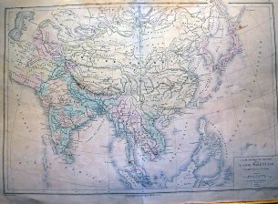 Carte Physique et Politique de L'Asie Orientale
