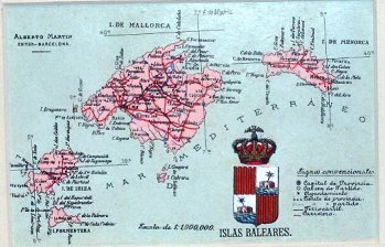 Mapa de las Islas Baleares