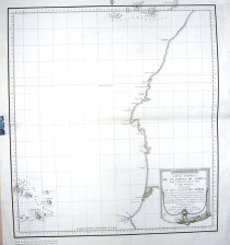 Carta esferica de la costa de Africa desde C. Bojador hasta C. Verde e Islas adyacentes