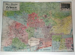 Plano de Barcelona especial de los grandes almacenes El Siglo. Conde y cia. Barcelona