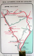 Mapa itinerario de Barcelona a Olot (Itinerario nº IX)