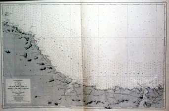 Oceano Atlantico. Mar Cantabrico.Carta que comprende desde San Ciprian hasta las Pantorgas