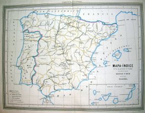 Mapa indice de las 49 Provincias de España