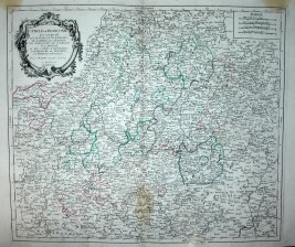 Cercle de Franconie qui comprend Les eveches de Wurtzbourg, de Bamberg et de Aichstet, les marquisats de Culmbach et Anspach et les comtes de Henneberg , Hohenlohe, de Vertheim, Reineck, Erpach...