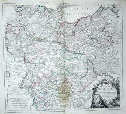 Cercle de Basse Saxe ou sont distingues les Etats de Brunswich, les Duches de Holstien, de Mecklenbourg et des Eveches D'Halberstadt